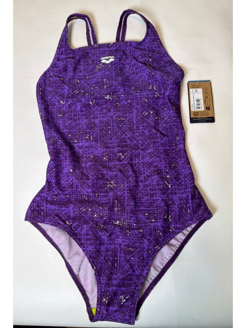 Arena Ribbed One-Piece Swimsuit Size 34  Pro Back Backless Design, NWT